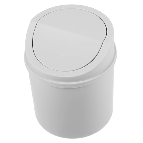 Image of Mini Swing Top Trash Can with Lid Compact Desktop Garbage Bin for Office Home Dorm Mini Waste Basket for Cleanliness and Organization Versatile Adorable Design