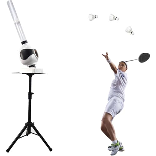 XNYXLPP Automatischer Badminton-Aufschlag-Maschine-tragbarer Aufschlagtrainer, automatisches Aufschlag-Trainingsgerät, zum Üben von Einzelspielern und zur Verbesserung der Fähigkeiten XNYXLPP Automatischer Badminton-Aufschlag-Maschine-tragbarer Aufschlagtrainer, automatisches Aufschlag-Trainingsgerät, zum Üben von Einzelspielern und zur Verbesserung der Fähigkeiten