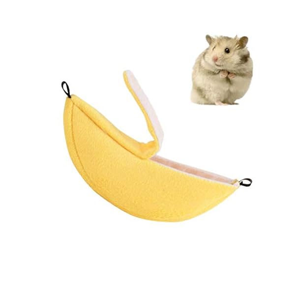 Banana hamster hammock soft bed small pet house animals hamster hanging house cage nest for guinea pig rat chinchilla hedgehog rat small bird pet - image 3