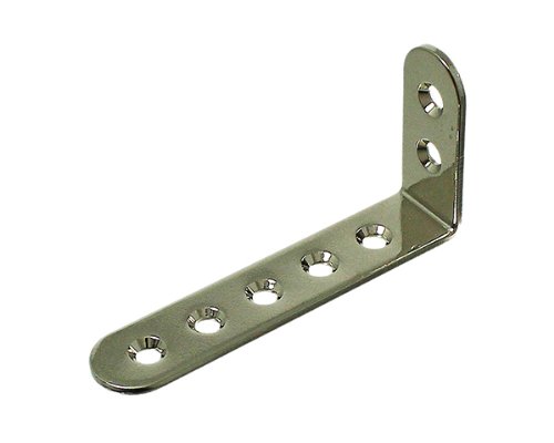 MYST(マイスト) 取付金具(ニッケルメッキ) 幅15×長さ36×36×厚み2mm L字タイプ 日曜大工や家具の横転防止に DIY用 (6004)