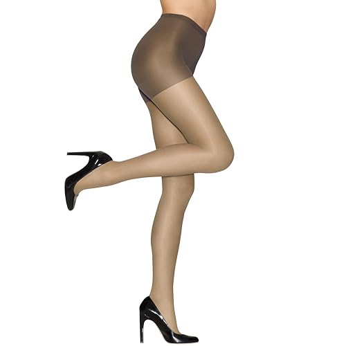 Image of Hanes Alive Women's Full Support, Control Top, Reinforced Toe Pantyhose