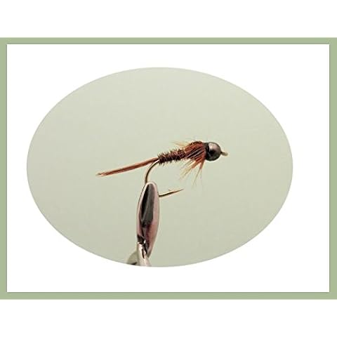 Troutflies Nymphs 8 Pack of Tungsten Bead Pheasant Tail Nymph Fishing Flies, Mixed Size 10/12 & 14 Cover