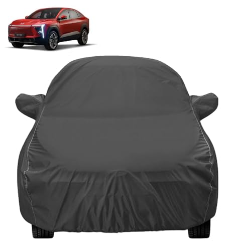 Image of Auto Hub Car Cover Compatible with Mahindra XEV 9e EV with Mirror Pocket, Water Resistant, Triple Stitched, XEV 9e EV Car Cover- Grey