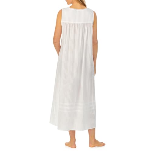 Eileen West Sleepwear & Loungewear for Women - Dobby Stripe Collection - 100% Cotton Lightweight Breathable Long Nightgown3