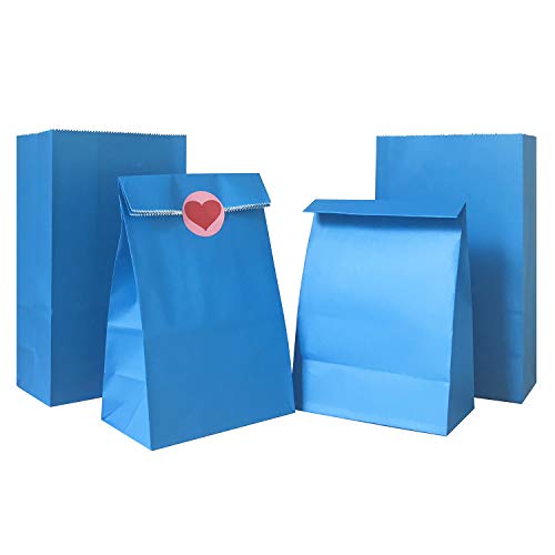 Artseen Party Favor Paper Bags for Party Celebration Treated Paper Bags 5.10X3.10X9.4 inches(24 CT) (Blue)