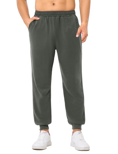 SILKWORLD Mens Sweatpants Tapered Athletic Joggers Workout Running Jogging Track Pants with Zipper Pockets