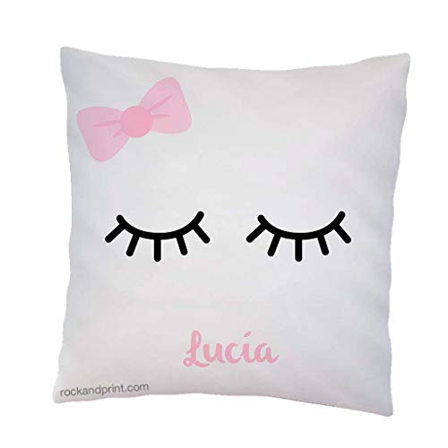 Cojín Infantil Lazo Dulce bebé. Elige el color, 40x40 cm, incluye relleno. Idea regalo de Navidad bebé y regaloNacimiento. Siesta Guarde. Almohadón personalizado decoración Cuna. GUARDERÍA