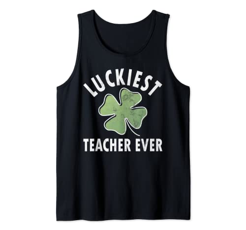Luckiest Teacher Ever Shirt Funny Saint Patricks Day Gift Débardeur