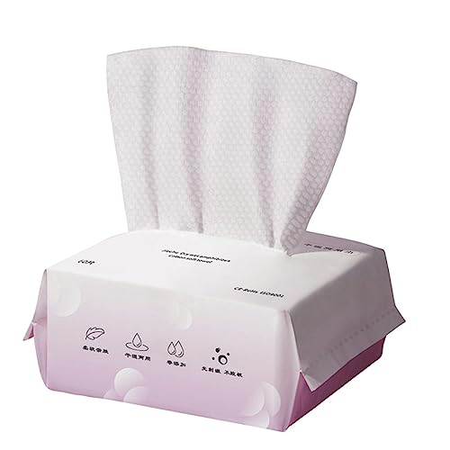 PAMINGONO 多用途洗顔ティッシュ:80枚パック 使い捨てウェットドライ抽出タオル メイク落としパッド 自宅旅行用 ランダムスタイル
