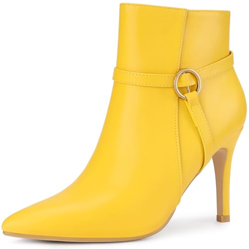 Perphy Pointed Toe Strappy Stiletto Heel Ankle Boots for Women