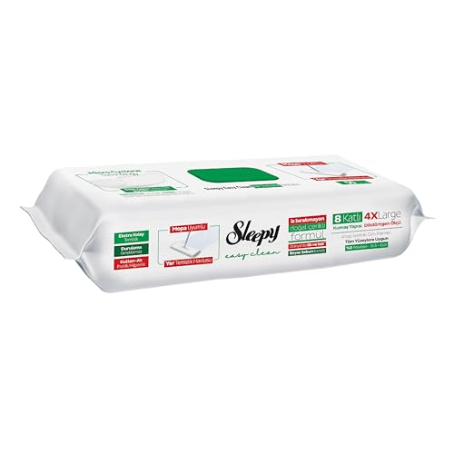 Image of Sleepy Easy Clean White Soap Additive Mopa Compatible Floor Cleaning Towel, 50 Sheets