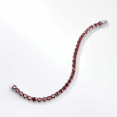 Ross-Simons 19.20 ct. t.w. Garnet Tennis Bracelet in Sterling Silver4
