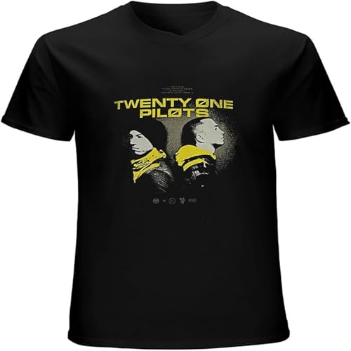 GUANJIE Twenty 21 One Pilots Funny T-Shirt Mens Unisex Tees Black L