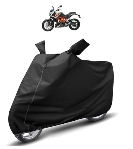 Image of Auto Hub Waterproof Bike Cover Compatible with KTM 390 Duke Dustproof, UV Protection Two Wheeler Bike 390 Duke Cover - Black