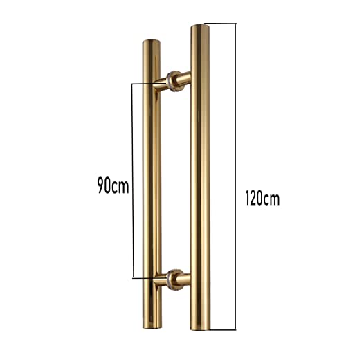 Poignée de porte co push-pull double en acier inoxydable brossé - 4