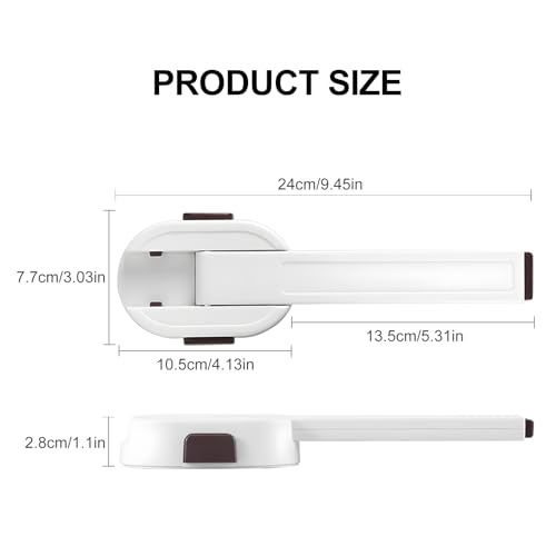 Image of Baby Toilet Locks (2-Pack) Arm-Style Child Safety Toilet Locks,No Tools Needed,Easy 3M Adhesive Installation,Fits Most Standard Toilet Lids,Childproof Toilet Seat Locks to Prevent Cats and Dogs,White