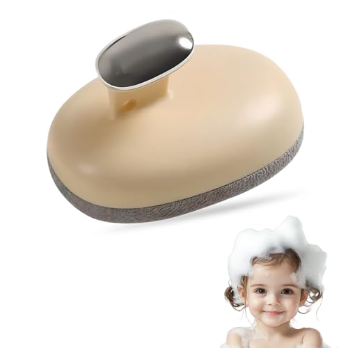 Cepillo Corporal Exfoliante y de Masaje - Mango Ergonómico, Nódulos Suaves de Silicona, Funda de Tela Reemplazable, Espuma Abundante, Fácil Limpieza, Duradero para Ducha