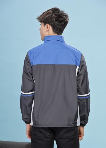Image of Dollar Men's Polyester Colourblock Windcheater Jacket With Zipper Pockets
