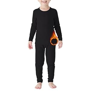 American Trends Conjunto de ropa interior térmica para niños, ultra suave, pantalones largos, capa base para niños y niñas