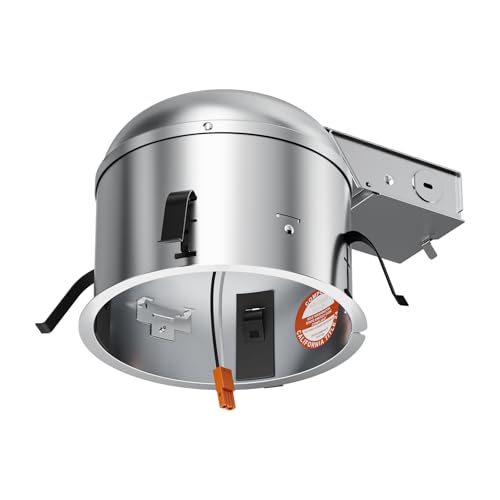 Anyhome 6 Inch Remodel Recessed Housing Recessed Lighting Housing IC Rated & Air Tight TP24 Connector ETL Listed