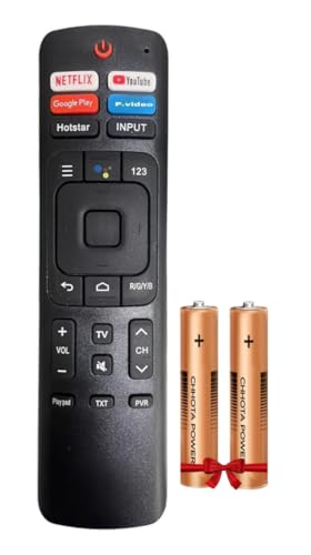Image of Remote Control Compatible for VU /Hisense LED Smart TV, 4k Without Voice Command with Netflix & P-Video hot Keys (Please Match The Image with Your Old Remote) (VuNV)