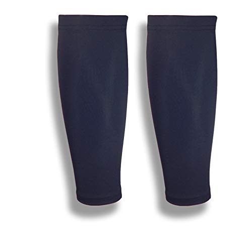 iM Sports SKINGUARDS Skin Protection Calf Leg Sleeves + Covers Up Thinning Skin + UV Protection - Unisex + Made in USA - Black - Medium/Large - Pair