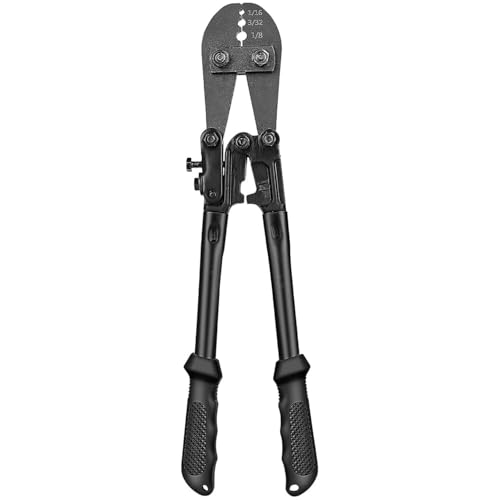 TooTaci Outil de Sertissage pour Câble jusqu'à 3,2 mm, Pince à Sertir pour Manchons de Boucle en Aluminium, Compatible avec Manchons Ovales et Doubles de...