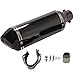 D1M MOTOX Motorrad Auspuff Universal Schalldämpfer - 38-51 mm Universal-Motorrad-Auspuffrohr mit abnehmbarem DB-Killer für ATV,Roller,Dirt-Bike,Ninja,Yamaha,Ducati,Kawasaki,Suzuki(Schwarz)