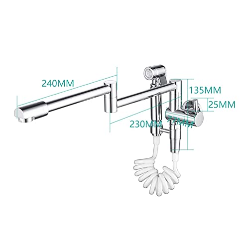 Robinet de remplissage de marmite mural pliable eau froide