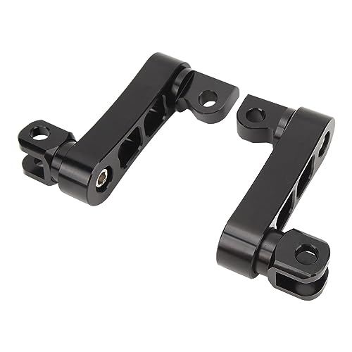 Staffa Estensione Pedane Moto Regolabile 360° Alluminio per con Supporto Male Mount Kit Montaggio Incluso