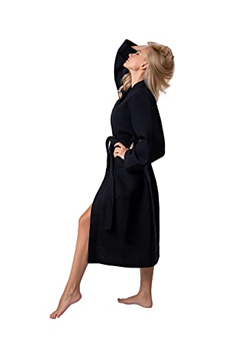 Image of BAGNO MILANO Women's Robes, Waffle Robes For Women, Turkish Cotton Bathrobes For Women