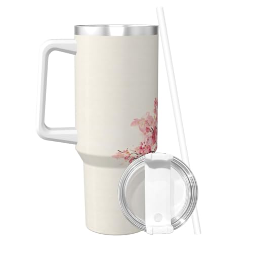 Vaso vacío con asa y sorbete acero inoxidable 40oz miniatura 2