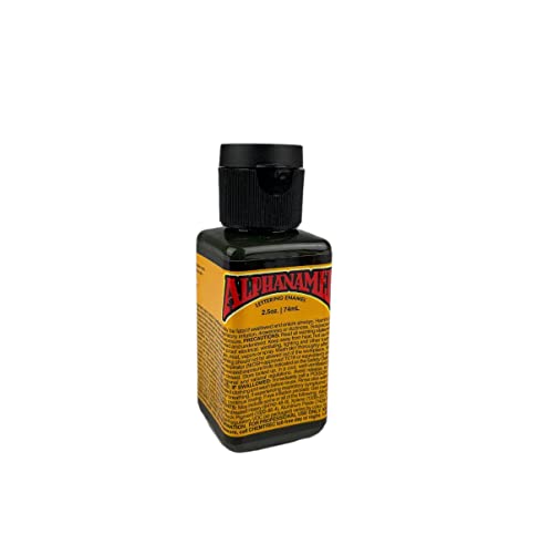 Alpha 6 Alphanamel - McKeags Black - Enamel Paint for Pinstriping Sign Painting Lettering Fine Art 36 Colors Multiple Sizes 2.5 oz