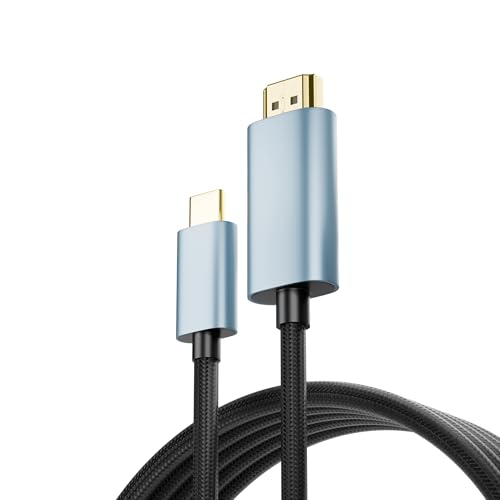 Image of Basesailor USB Type C to HDMI 2.0 Cable 1.5M, High Speed 18Gbps 4K@60Hz UHD Adapter Cord, Male to Male, Compatible with TV, Monitor, Laptop, MacBook, iPad Pro, Type-C Smartphones, Projector & More