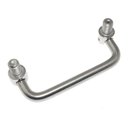 Image of 304 Stainless Steel U-Shaped Folding Metal Cabinet Handle Hole 90mm /3.5in Folding Handle Tool Box Handle