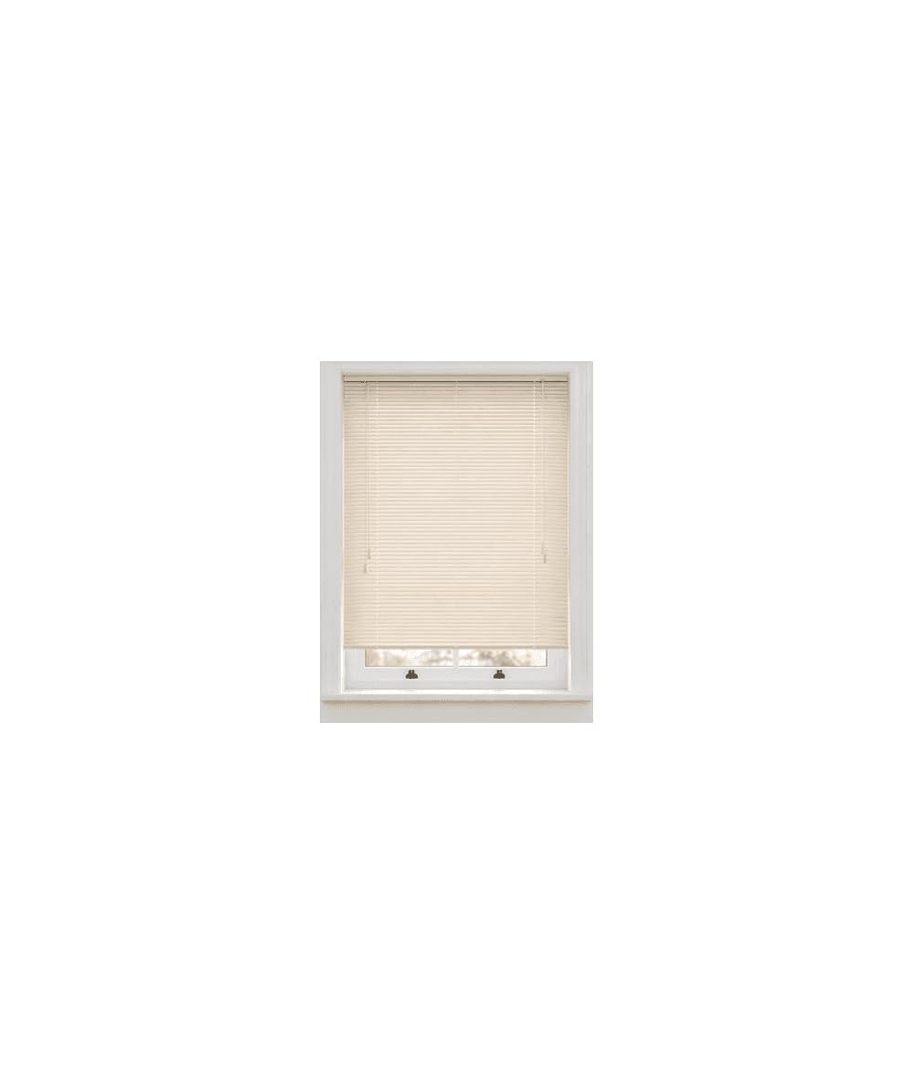 Newedgeblinds Cream Pvc Venetian Blind 152Cm Drop (25Mm Slats) - 150Cm