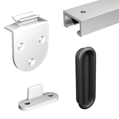 Système coulissant SLID'UP 1900 pour 2 portes de placard - rail 1,5 m aluminium - 6 kg