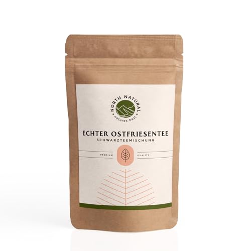 Echter Ostfriesentee | North Natural | Kräftige Premium Schwarztee Mischung | Traditioneller Genuss mit Assam Ideal mit Kandis & Sahne Loser Tee ohne Zusätze