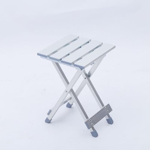 Tabouret pliant et chaise pliante alu argenté de camping extérieur - 5