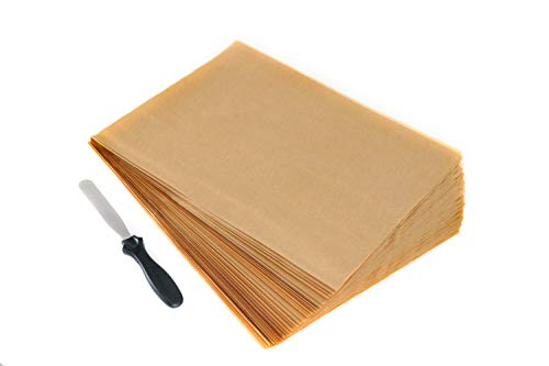 Mona Kai 100 Precut Unbleached Nonstick Parchment Baking Paper Sheet Liners 12 x