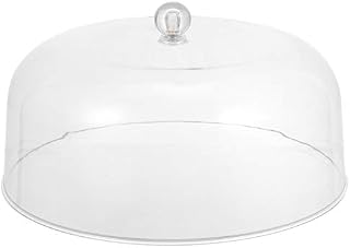 DOITOOL Cake Stand Cover Desssert Display Cover Cake Stand Chocolate Cupcake Candy Snack Display Plate Clear Plastic Cloche Dome 23cm