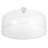 Cubierta de cúpula de pastel de vidrio, hecha de material acrílico de alta calidad, duradero y fácil de abrir y cerrar. Ligero y portátil, fácil de transportar.