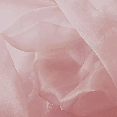 Valentina Textile Inc, Sparkle Crystal Sheer Organza Fabric Shiny for Fashion, Crafts, Decorations 60" Wide (5 Yard, Dk Champagne)