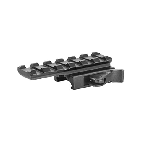Lion Gears BridgeMount Rail Tactical Picatinny Cantilever .5" Riser, 2.5" Long with 6 Slots - Quick Detachable, BM0605EXQR,Black Cover