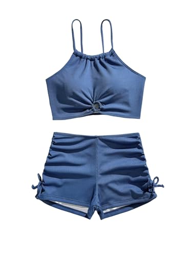 Tankini fille avec short de bikini à cordons latéraux SweatyRocks