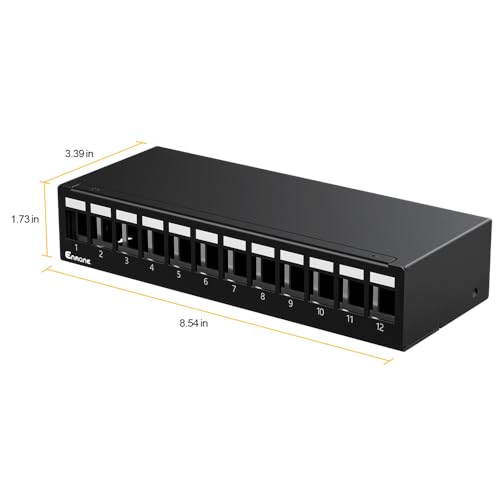 image for Enmane Patch Panel 12 Port Blank Keystone Patch Panel STP&UTP Compatib