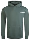 riverso Bluza męska Oversize z nadrukiem na plecach RIVDave z kapturem, rozm. S M L XL XXL, kolor: czarny, biały, zielony, niebieski, zielony (Forest Green), S