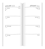 2025 Hardcover Diary Slim Week to View Planner Stylish Navy Purple Floral Flower Design - Image 2