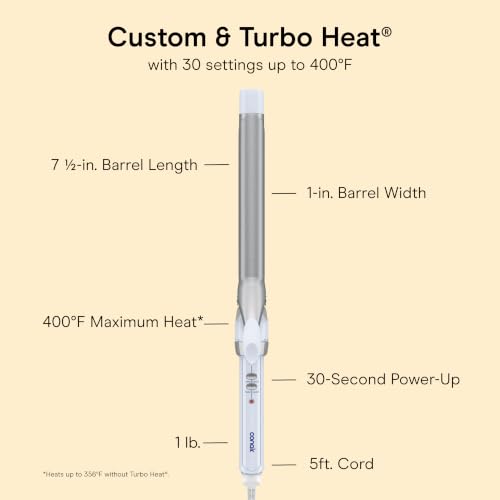 Image of Conair Double Ceramic 1 in. XL Barrel Curling Iron, Blue /Silver | Extra-long 7.5 in. barrel (1 in.) speeds up styling on medium and long hair