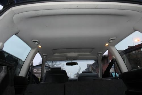 GoldWheel Auto Headliner Fabric Mesh Type 60inx85in with Foam Backing Interior Replacement Headliner Material, for All Vehicles RV Boat Home Roof Upholstery Fabric, Light Grey